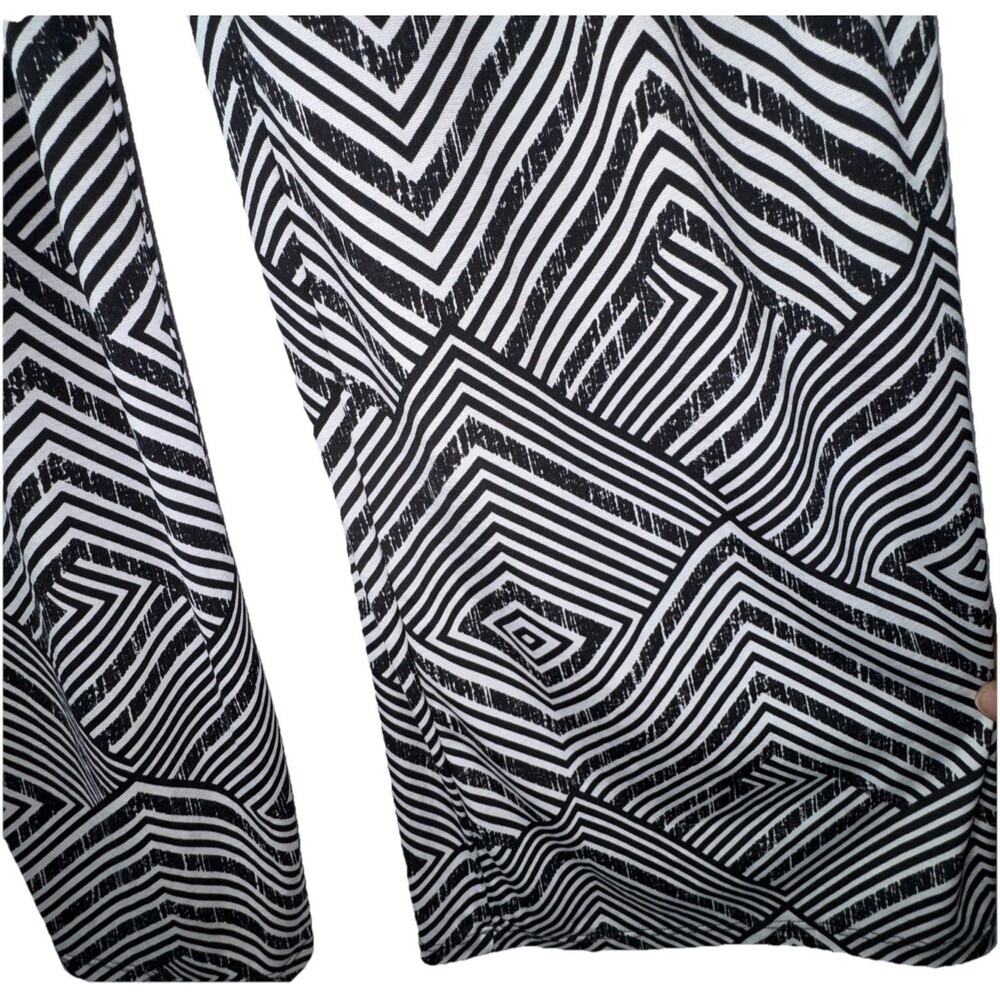 Gilli Black White Geometric Wide Leg Jumpsuit Spaghetti Straps Scoop Neck M - Picture 4 of 9